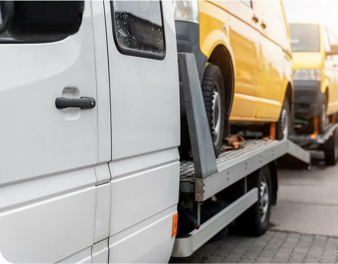 Photograph of trucking management in an office