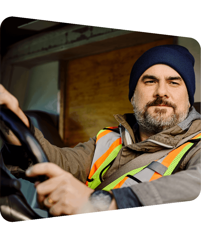Driver in truck