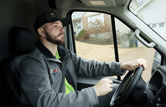 Driver in van