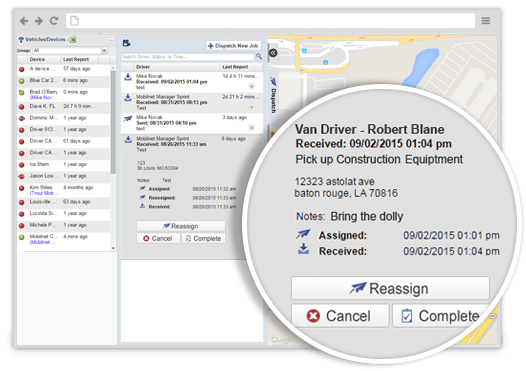 Linxup GPS tracking dispatching