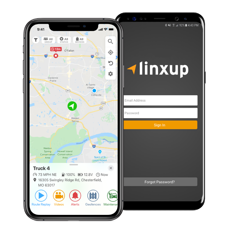 linxup gps tracking software app