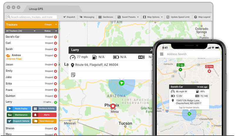 Linxup GPS tracking