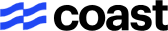 The logo for Coast, featuring a blue wave icon on the left followed by the word "coast" in black lowercase letters.