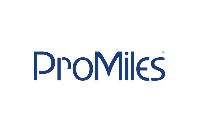 The ProMiles logo in blue text on a white background.
