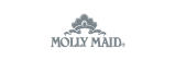 The Molly Maid logo featuring a decorative, crown-like icon above the company name in a serif font.